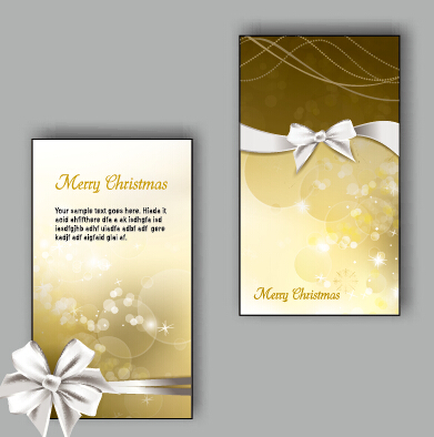 2015 Christmas greeting cards vector set 05