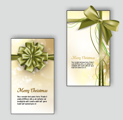 2015 Christmas greeting cards vector set 06