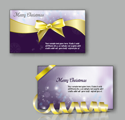 2015 Christmas greeting cards vector set 07