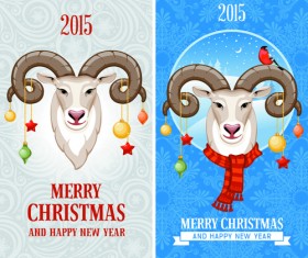 2015 goats christmas banners design 02