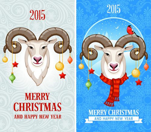 2015 goats christmas banners design 02