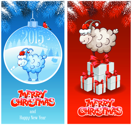 2015 goats christmas banners design 03