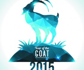 2015 goats holiday background art 04