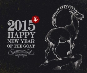 2015 goats holiday background art 05