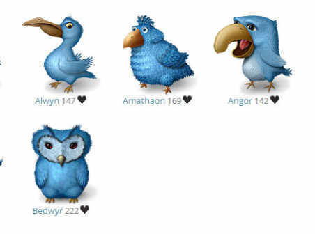 Ugly Birds icons for Twitter