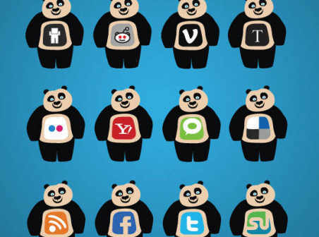 Panda Social Network icons