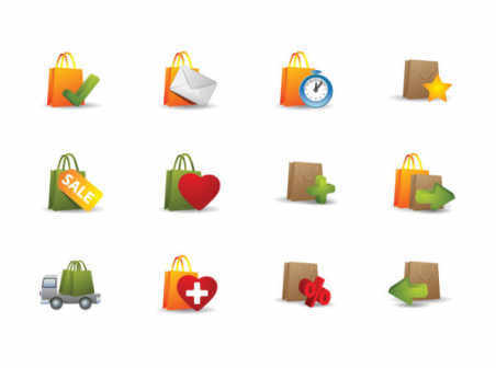 Shopping bags icons