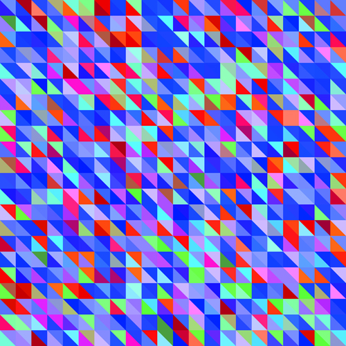 Abstract mosaic art background vector set 02