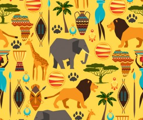 African style seamless vector pattern 02