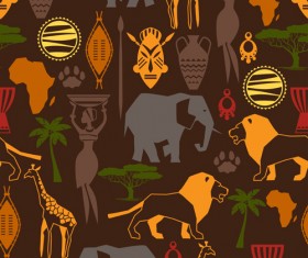 African style seamless vector pattern 04