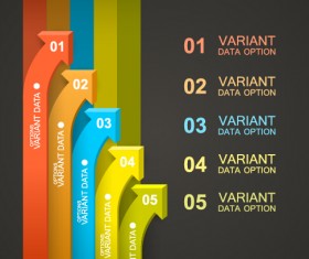 Arrow infographics template vector 01