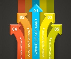 Arrow infographics template vector 02
