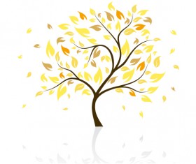 Art autumn tree creative background vector 03