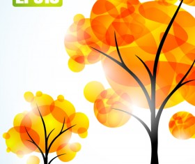 Art autumn tree creative background vector 05