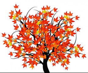 Art autumn tree creative background vector 07