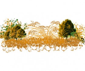 Art autumn tree creative background vector 08