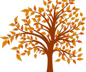 Art autumn tree creative background vector 12