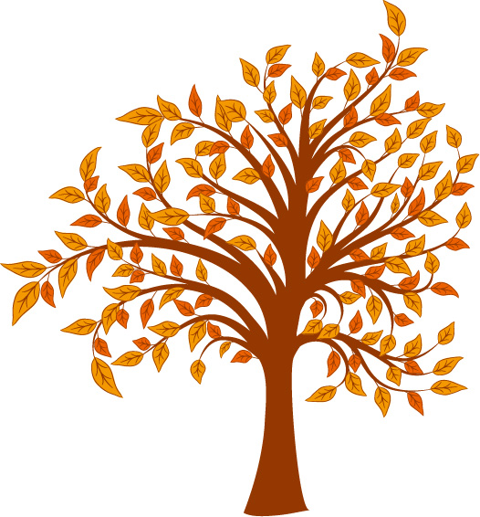 Art autumn tree creative background vector 12