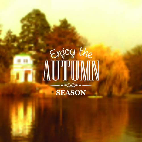 Autumn season nature blurred background 01