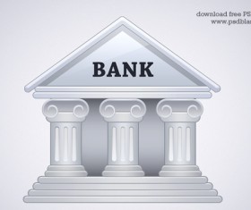 Bank building psd material