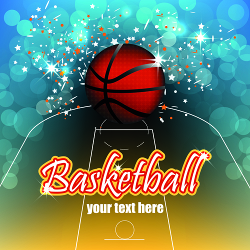 Basketball creative poster vector material
