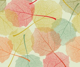 Beautiful autumn leaves vector seamless pattern 03