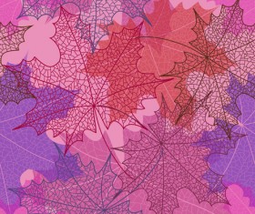Beautiful autumn leaves vector seamless pattern 05