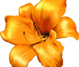 Beautiful flower set vector material 03