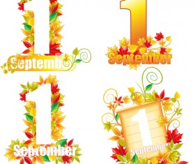 Beautiful september autumn design vector