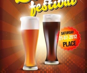 Best beer advertising poster vector graphics