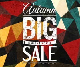 Big sale with polygonal background vector 01