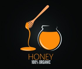 Black style honey poster vector