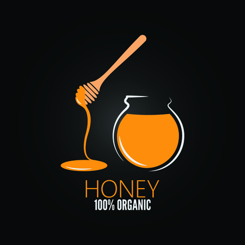 Black style honey poster vector