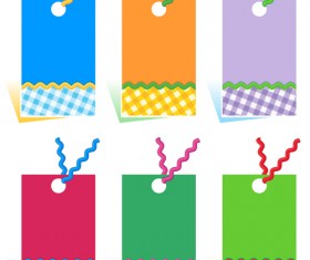 Blank colored tags vector