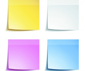 Blank paper notes vector material 01