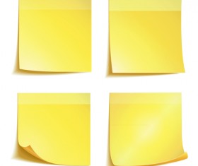 Blank paper notes vector material 02