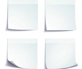 Blank paper notes vector material 03