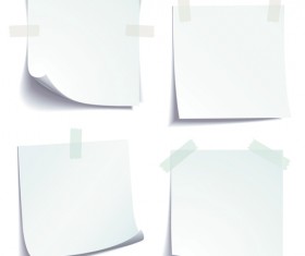 Blank paper notes vector material 05