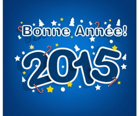 Blue 2015 new year vector background