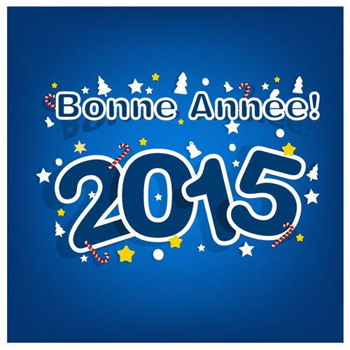 Blue 2015 new year vector background