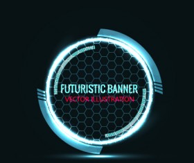 Blue light futuristic illustration vector 01