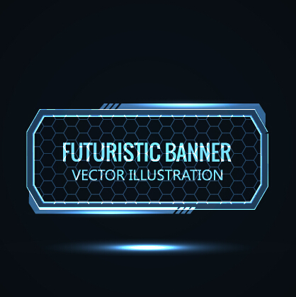 Blue light futuristic illustration vector 03