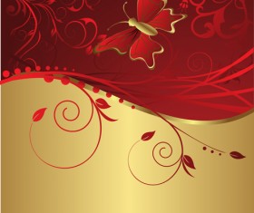 Brilliant butterfly art background material 01