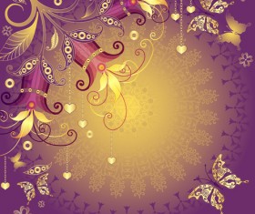 Brilliant butterfly art background material 02