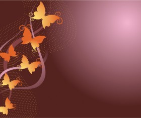 Brilliant butterfly art background material 03