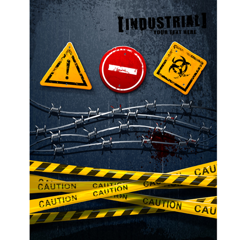 Caution with caveat vector background