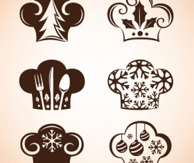 Christmas menu design elements vector set 03