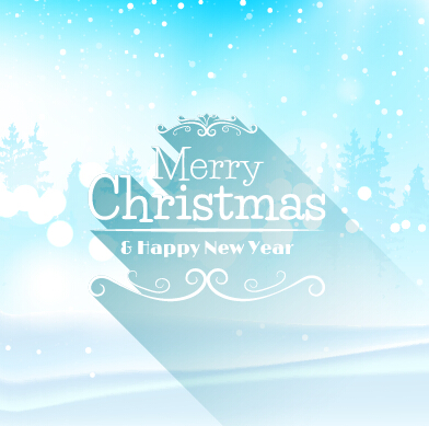 Christmas with new year snow background 01