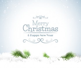 Christmas with new year snow background 02