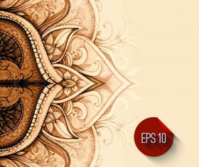 Classical decorative floral background vector 04